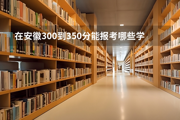 在安徽300到350分能报考哪些学校
