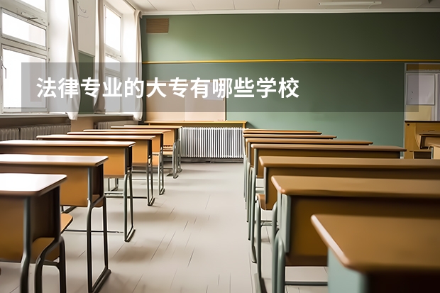法律专业的大专有哪些学校