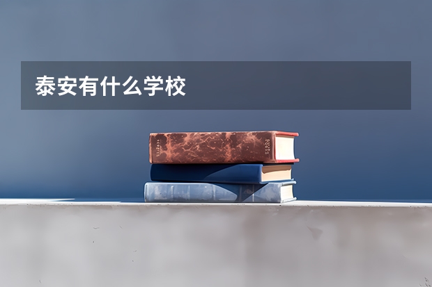泰安有什么学校