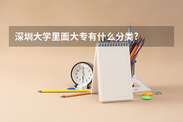 深圳大学里面大专有什么分类?