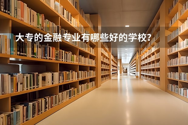 大专的金融专业有哪些好的学校？