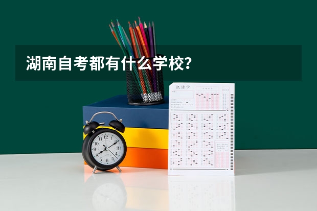 湖南自考都有什么学校？