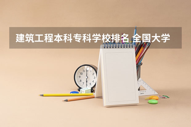 建筑工程本科专科学校排名 全国大学建筑学排名