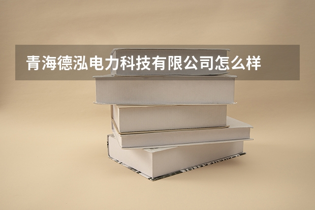 青海德泓电力科技有限公司怎么样