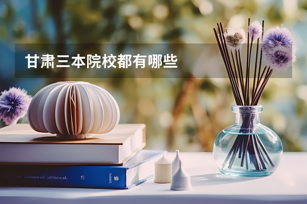 甘肃三本院校都有哪些