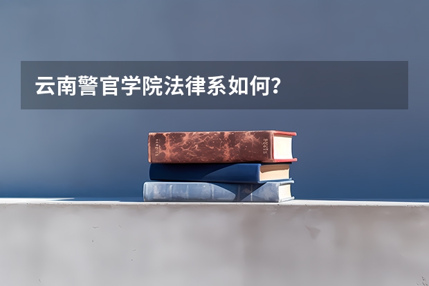 云南警官学院法律系如何？
