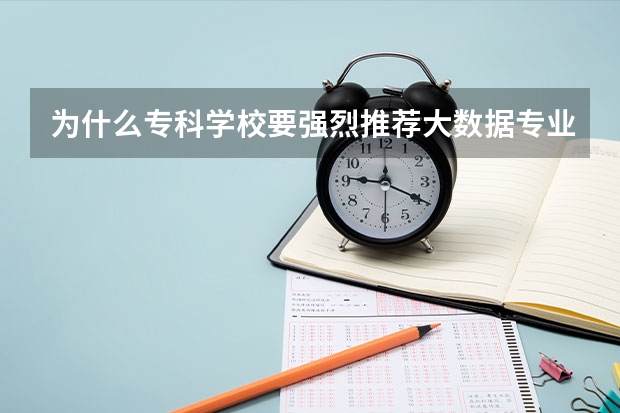为什么专科学校要强烈推荐大数据专业？