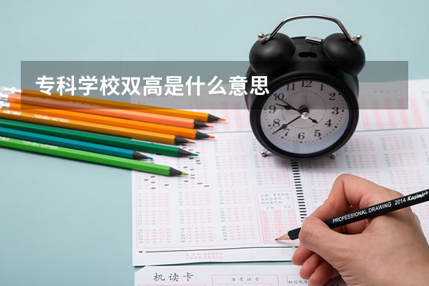 专科学校双高是什么意思