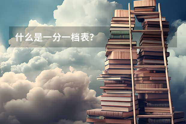 什么是一分一档表?