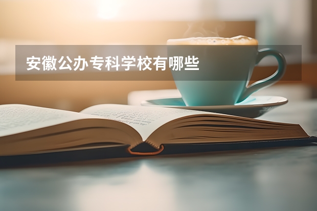 安徽公办专科学校有哪些