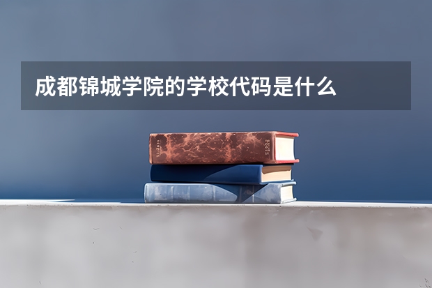 成都锦城学院的学校代码是什么