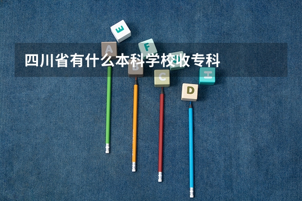 四川省有什么本科学校收专科