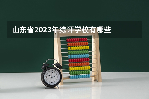 山东省2023年综评学校有哪些