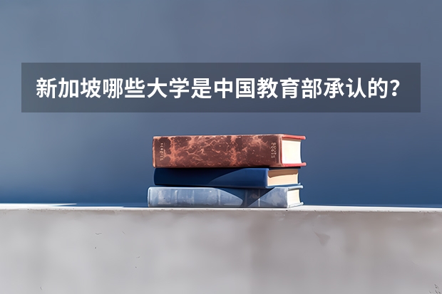 新加坡哪些大学是中国教育部承认的?