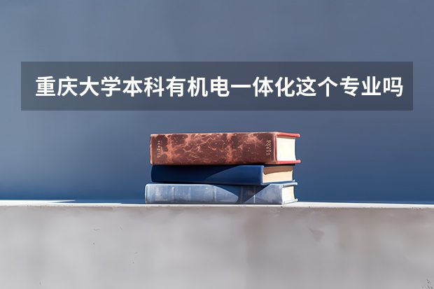 重庆大学本科有机电一体化这个专业吗